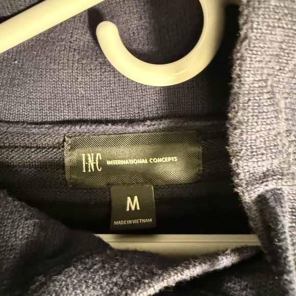 INC International Concepts Navy Sweater Men’s Size Medium - Picture 3 of 8